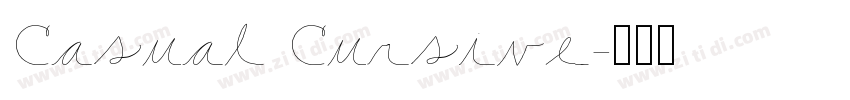Casual Cursive字体转换
